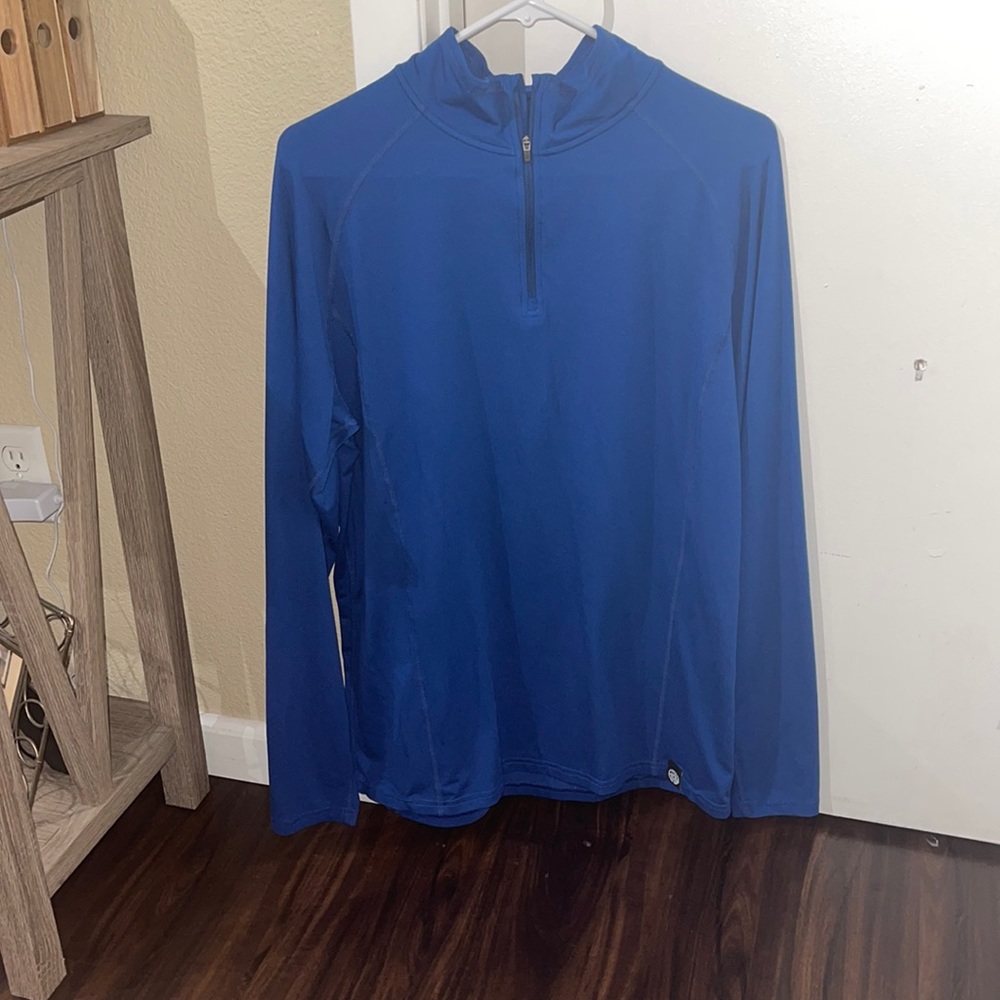 REI half zip up blue men’s